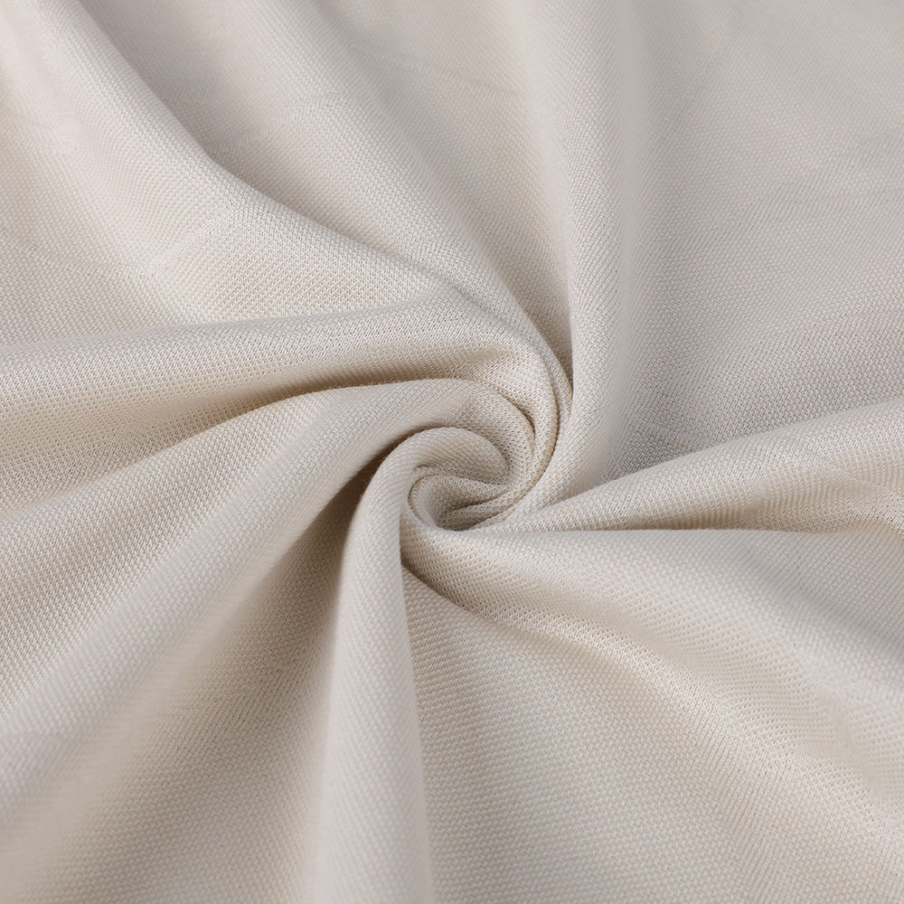 Single Jacquard Easy-Care Eco-Friendlyluxury Glossy 10/90 Mulberry Silk Sea Island Cotton Fabric