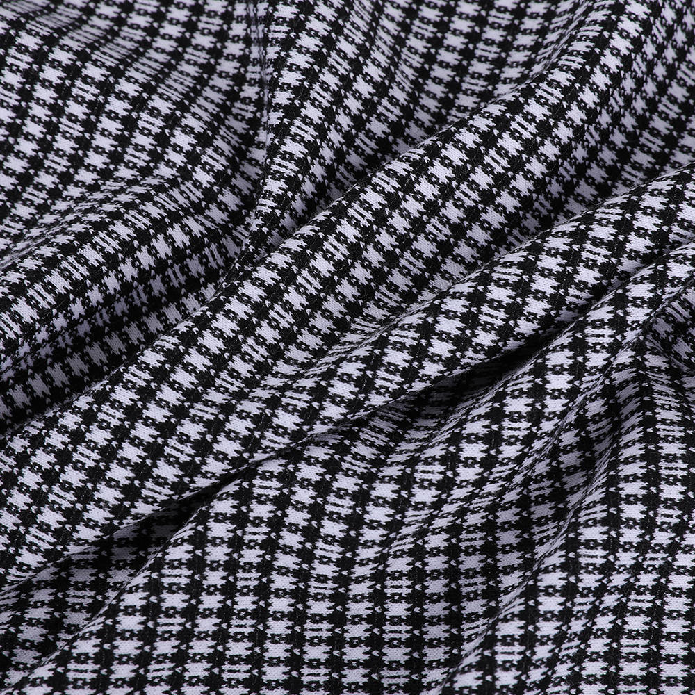 Jacquard mäkký a pohodlný blokovaný pletená modelová vlnená látka pre ženy